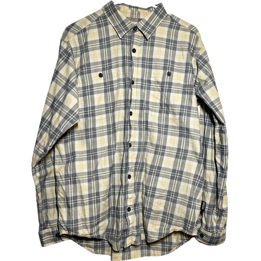 Patagonia Long-Sleeved Pima Cotton Shirt Button Down 100% Organic Cotton Plaid M